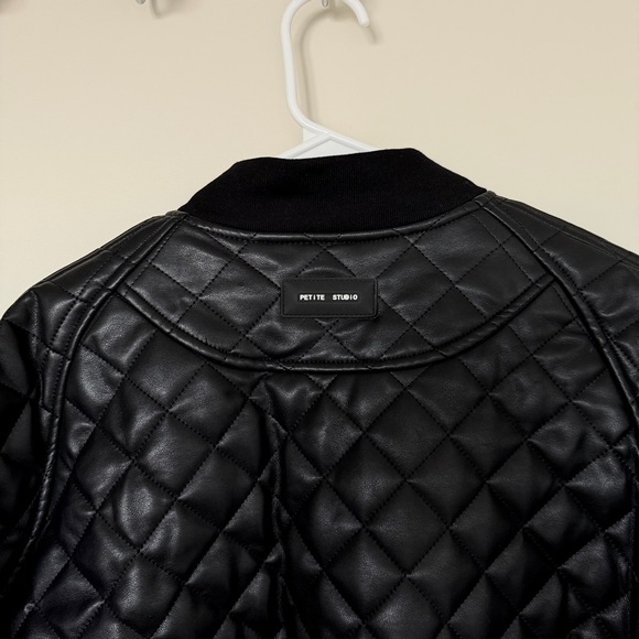 Petite Studio leather bomber jacket - Picture 3 of 4